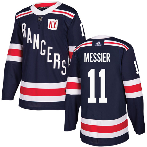 Adidas Rangers #11 Mark Messier Navy Blue Authentic 2018 Winter Classic Stitched Youth NHL Jersey